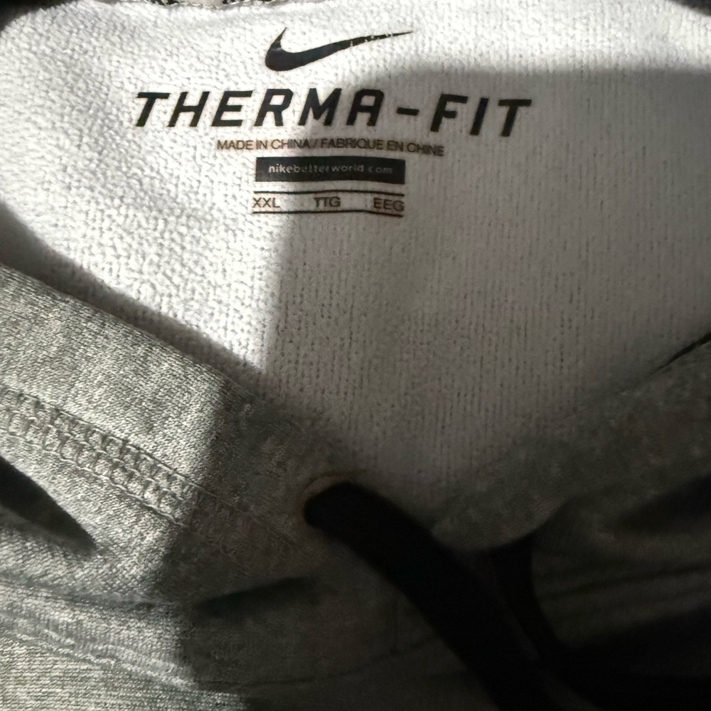 Nike Men's Gray Performance Hoodie Sweatshirt XXL Therma Fit - Picture 3 of 6